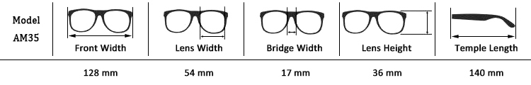 Rectangular Acetate Glasses Frame