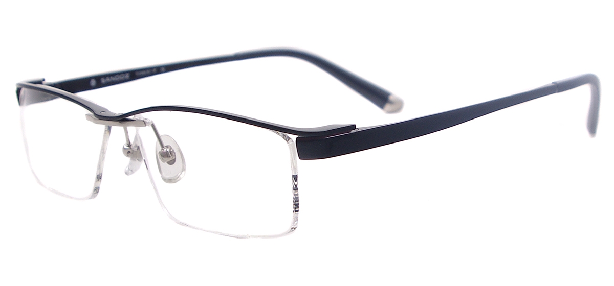 Men Titanium Brow Line Eyeglass Frame
